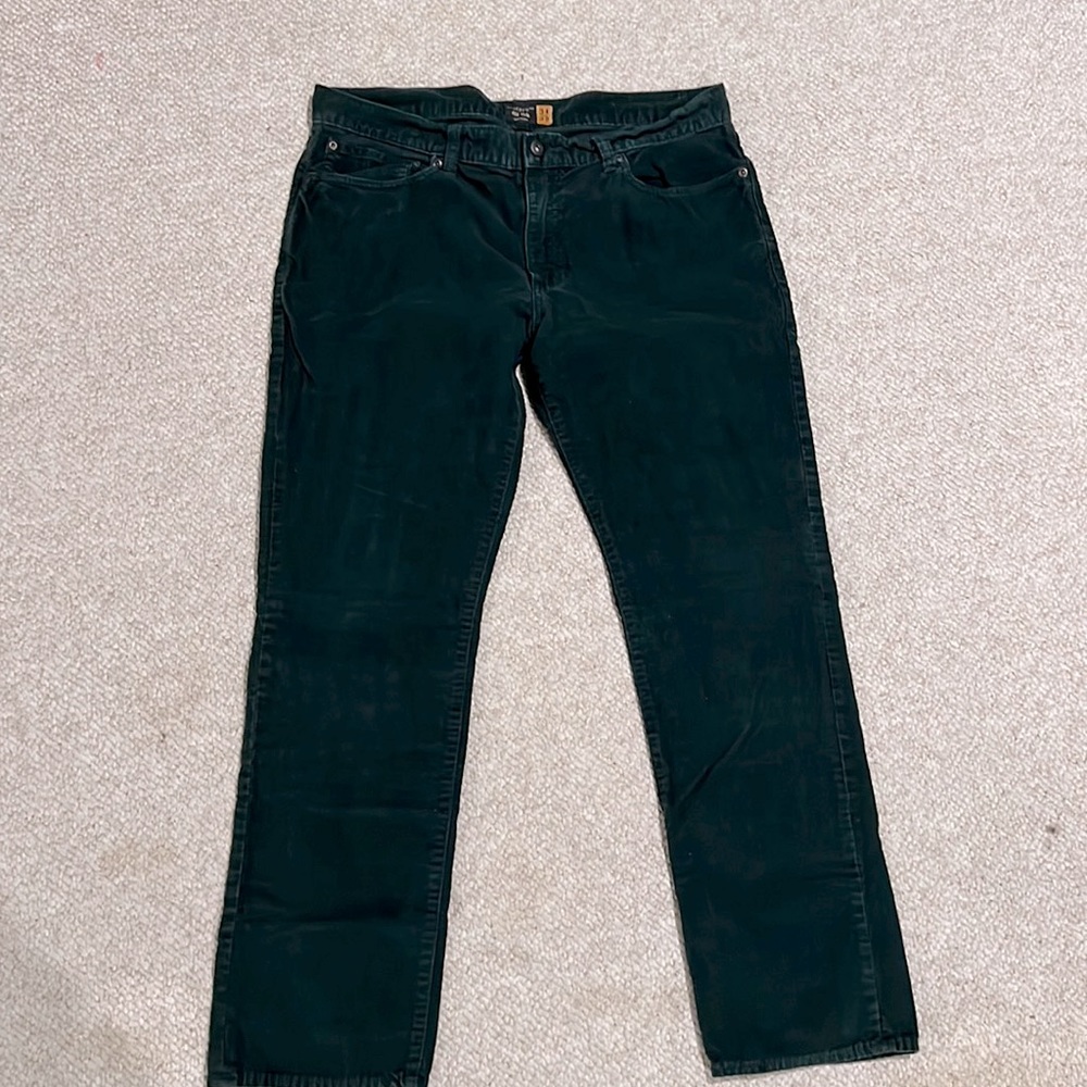 Forest green corduroy pants by Jcrew in 484 slim